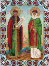Икона Св. Пётр и Феврония. Размер - 23 х 30,5 см.