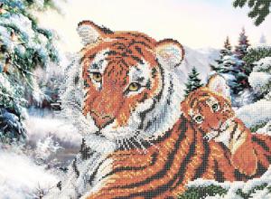 Тигрица с тигрёнком.